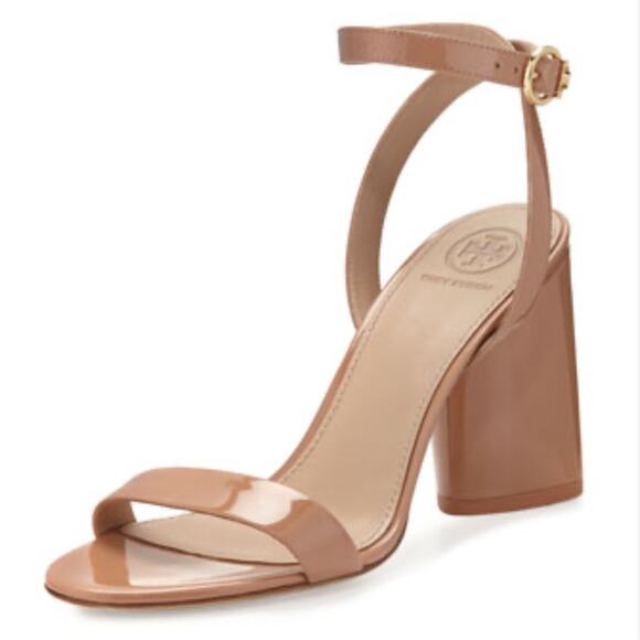 Tory Burch Elizabeth 2 Patent Ankle Wrap City Sandal 9 - Picture 1 of 9